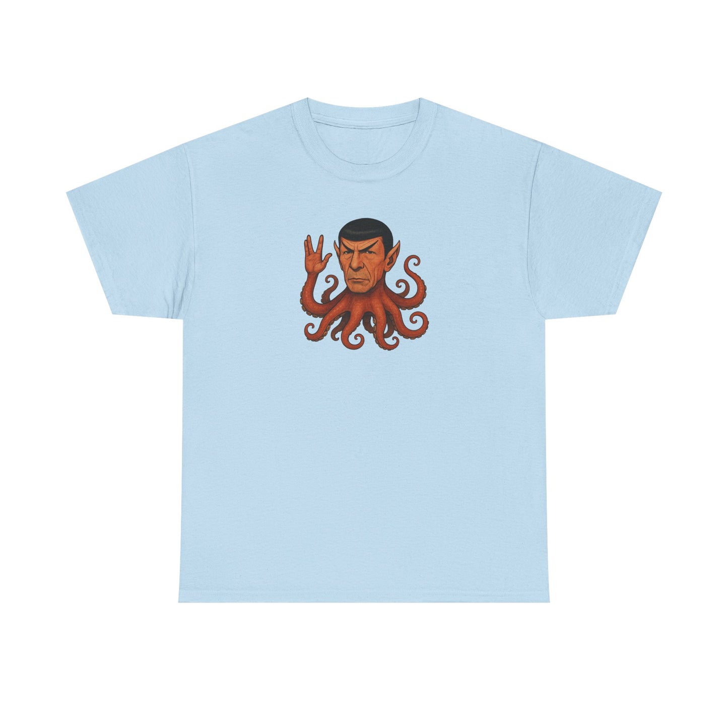 Spocktopus | Octopus Spock Unisex T-Shirt, Funny Nerd Tee, Geeky Apparel, Pop Culture Gift, Sci-Fi Fan Shirt