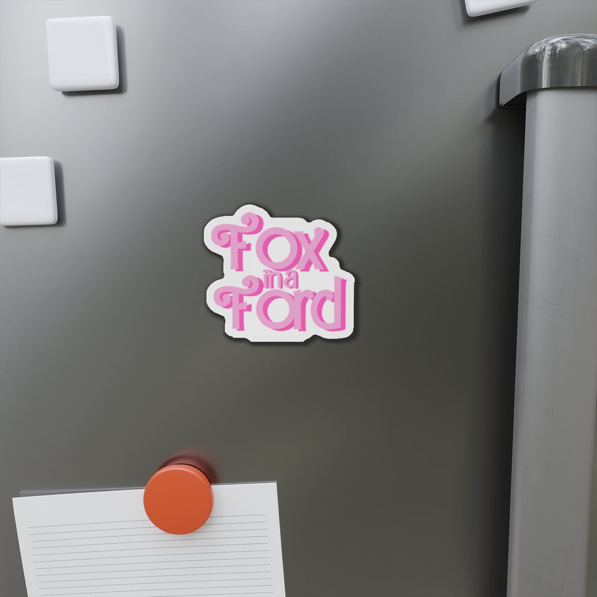 Playful Die-Cut Fox in A Ford Magnets for Cars, Fridges, Fun Decor, Perfect Gift, Home or Office, Cute Animal Lovers