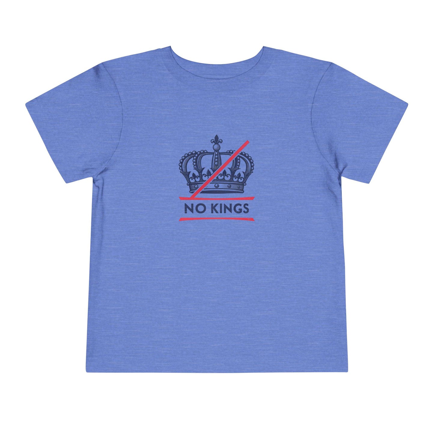 No Kings Toddler Short Sleeve Tee - No Kings Crown Design, Funny Kids Shirt, Birthday Gift, Toddler Outfit, Playful Summer Tee