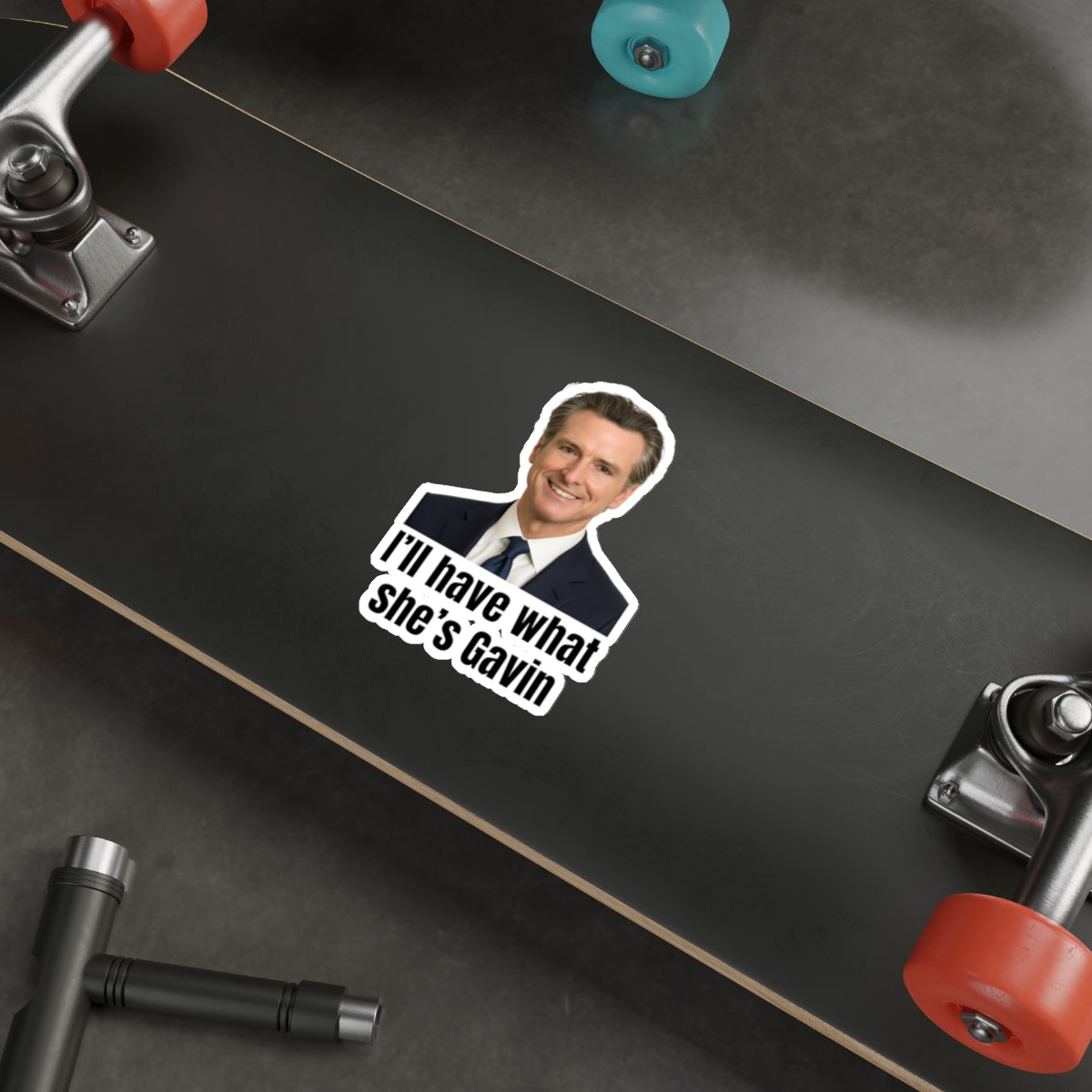 Gavin Newsom Die-Cut Stickers, Political Humor, Laptop Decor, Car Stickers, Gift for Friends