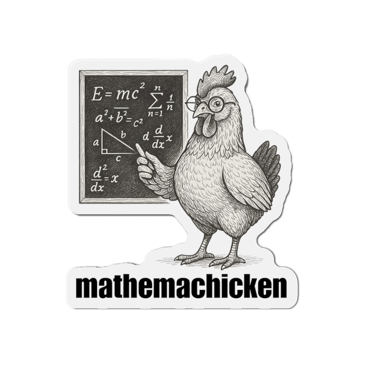 Mathemachicken | Math-Themed Die-Cut Magnets, Fun Kitchen Decor, Math Lover Gifts, Unique Fridge Decor, Educational Magnets