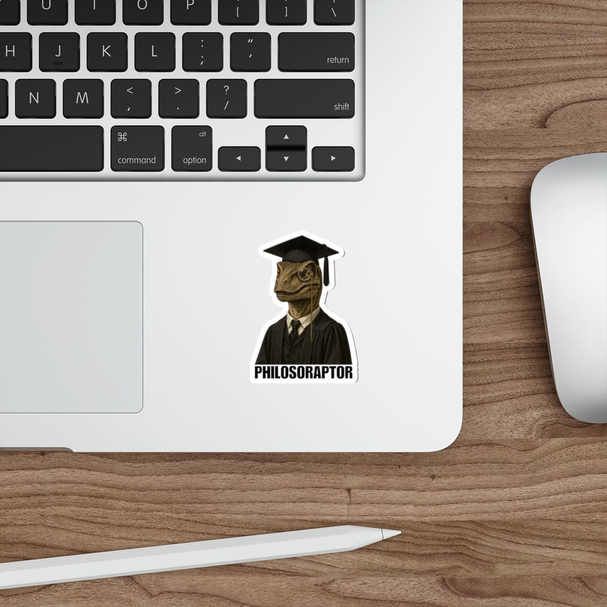 Philosoraptor Graduation Die-Cut Stickers, Funny Graduation Gifts, Laptop Decals, Student Humor, Graduation Decorations