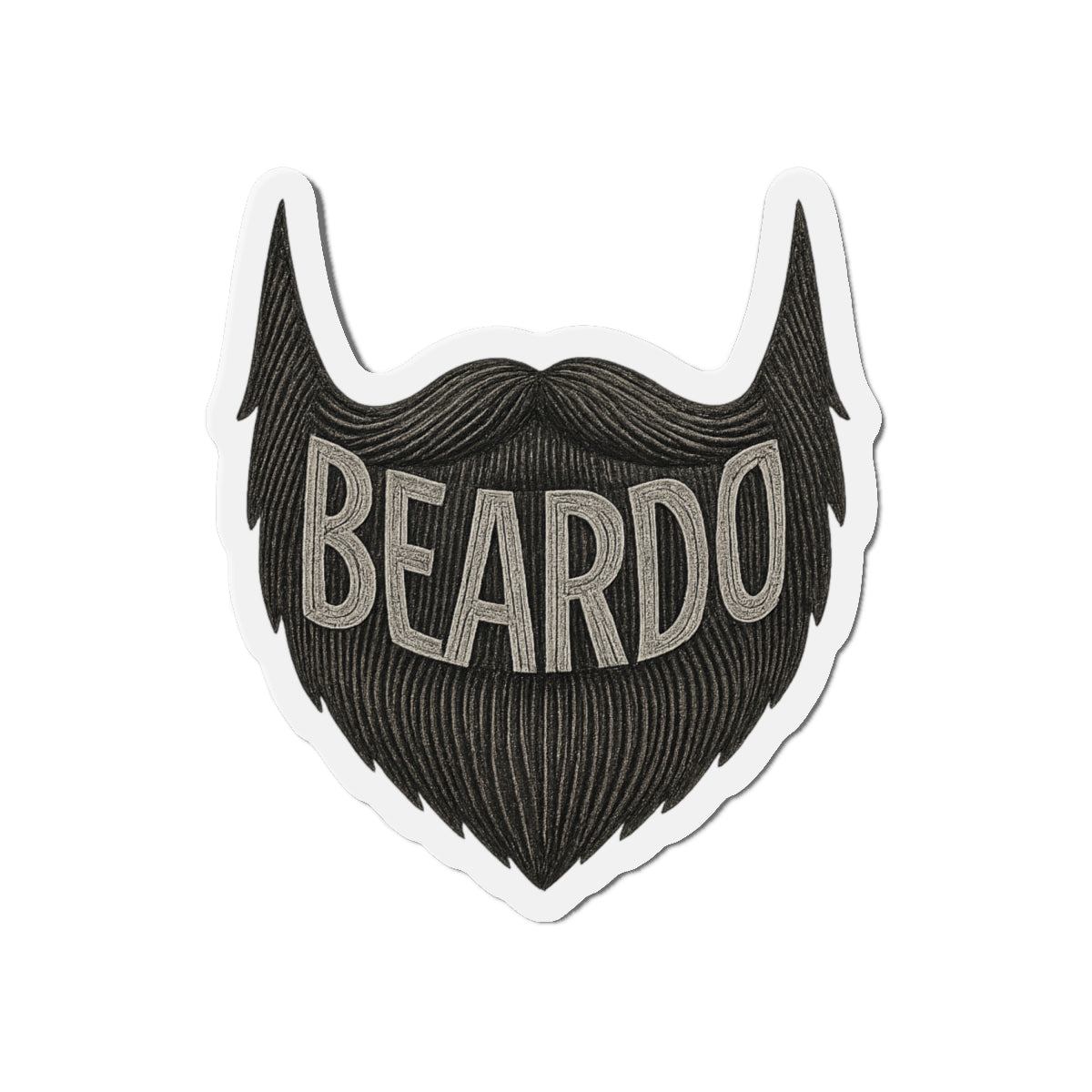 Beardo Beard-Themed Die-Cut Magnet, Fun Décor for Bearded Friends, Great Gift for Father's Day, Hipster Home Accents, Kitchen, Office