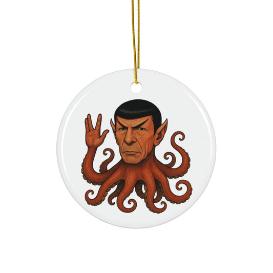 Spocktopus — Whimsical Ceramic Ornament (Fandom / Holiday Décor for Trekkies)