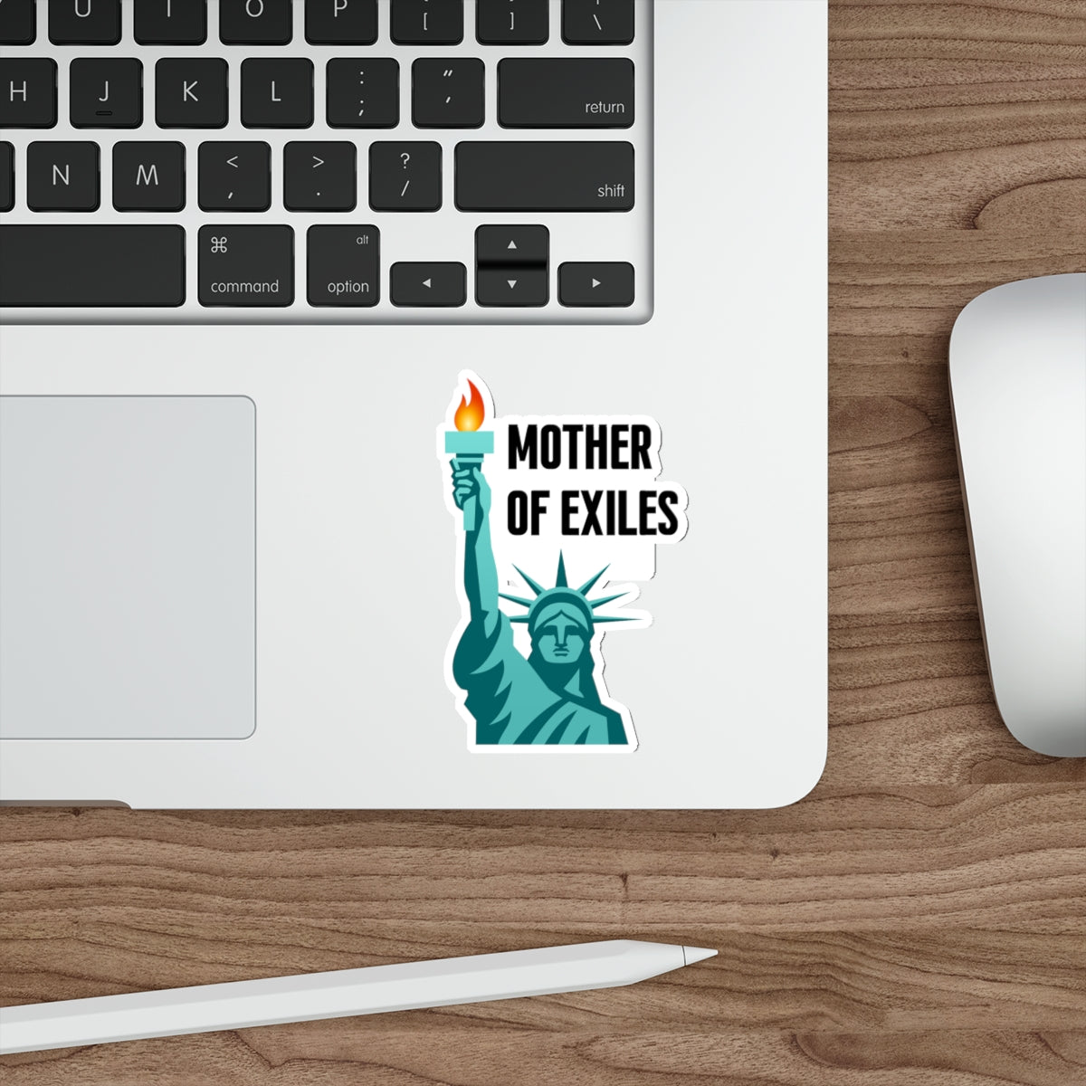 Mother of Exiles Die-Cut Stickers | Statue of Liberty, Inspirational Decor, Unique Gifts, Laptop Stickers, Pro Immigration