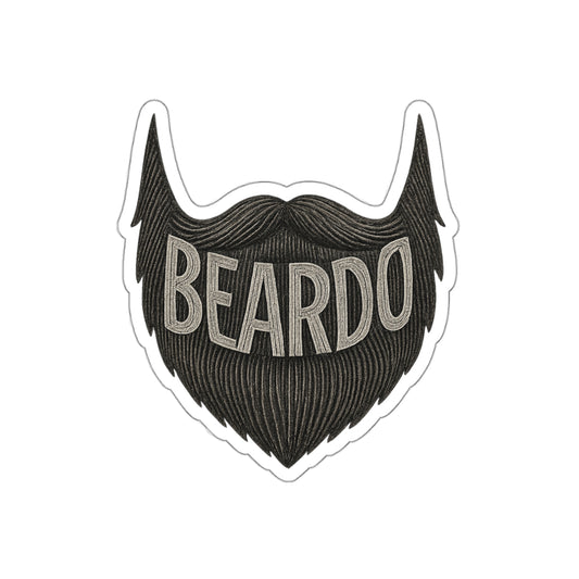 Beardo Die-Cut Stickers | Cool Beard Stickers for Men | Laptop Decals, Gift for Bearded Friends, Trendy Decor, Fun Accessories