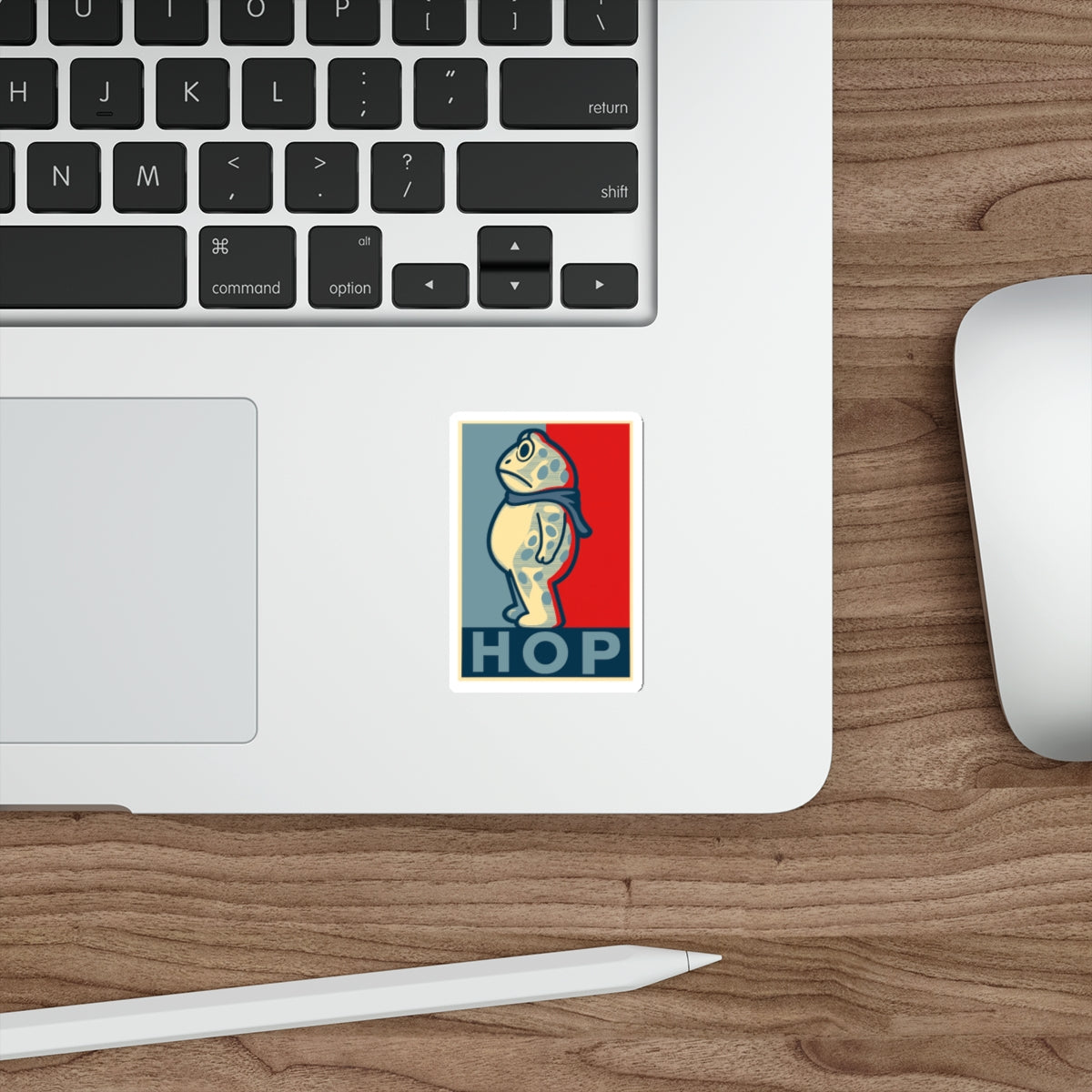 Portland Frog "Hop" Die-Cut Stickers | Obama Inspired Vinyl Decal for Laptops, Water Bottles, Notebooks, and More