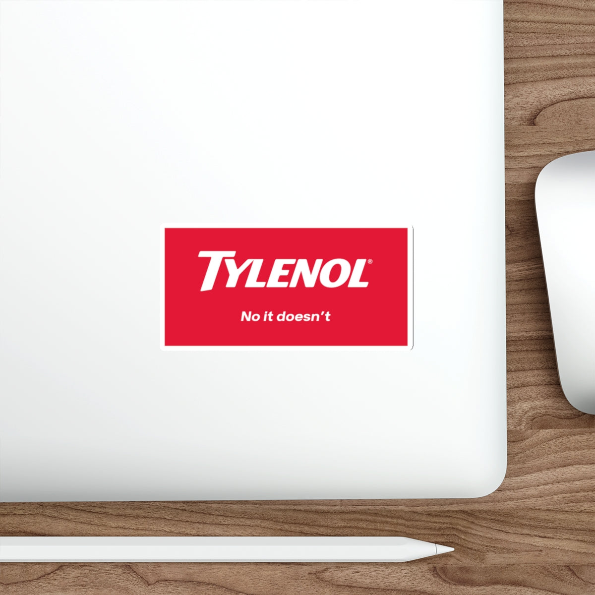 Satirical Tylenol Die-Cut Sticker, Funny Office Stickers, Laptop Decals, Gift for Friends, Humor Stickers