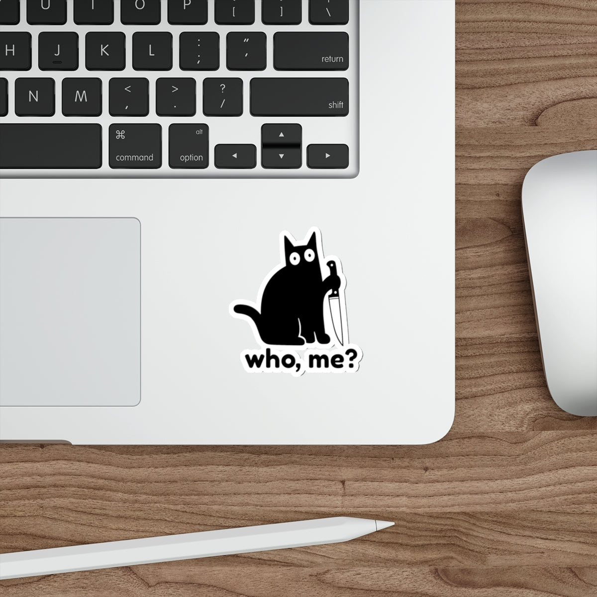 Who, Me? | Whimsical Cat Die-Cut Stickers | Perfect for Laptop, Water Bottle, Journal, Cat Lovers, Gift Ideas