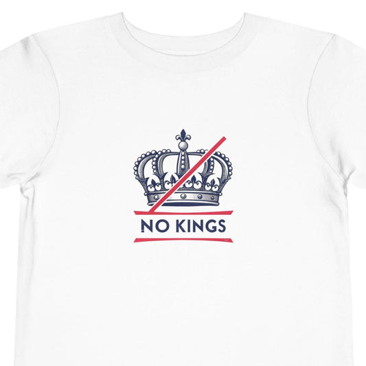 No Kings Toddler Short Sleeve Tee - No Kings Crown Design, Funny Kids Shirt, Birthday Gift, Toddler Outfit, Playful Summer Tee