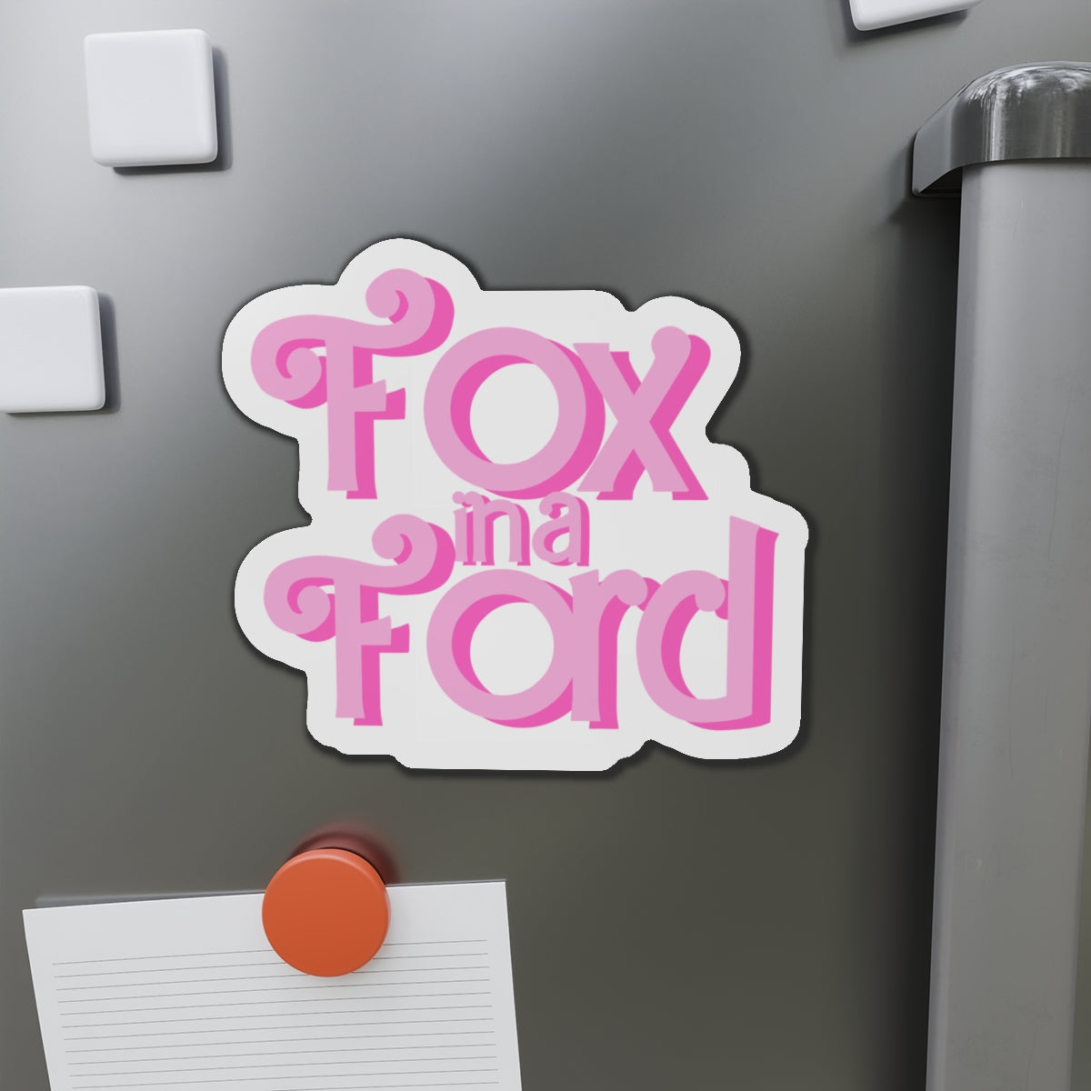 Playful Die-Cut Fox in A Ford Magnets for Cars, Fridges, Fun Decor, Perfect Gift, Home or Office, Cute Animal Lovers