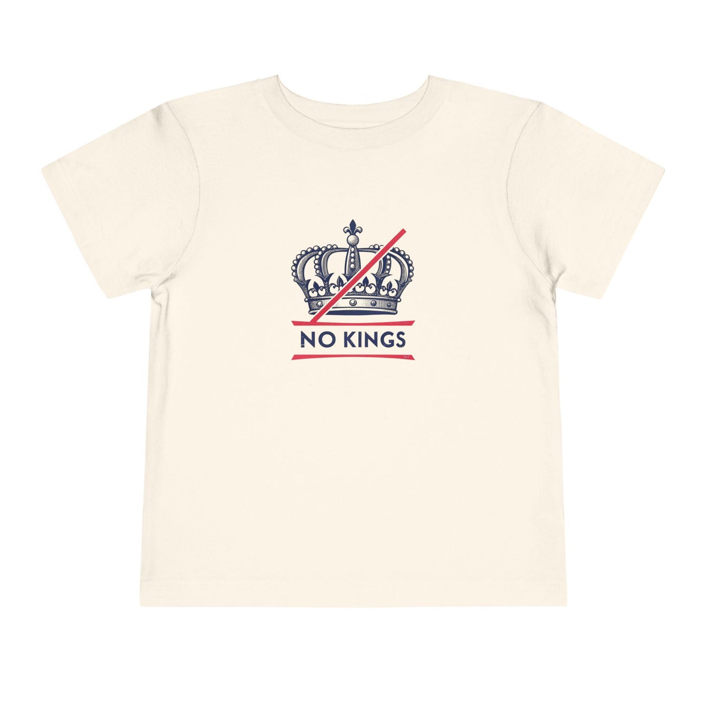 No Kings Toddler Short Sleeve Tee - No Kings Crown Design, Funny Kids Shirt, Birthday Gift, Toddler Outfit, Playful Summer Tee