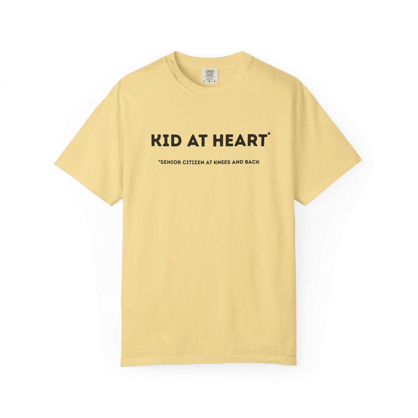 Kid at Heart Unisex Garment-Dyed T-Shirt, Casual Tee, Beachwear, Fun Summer Top, Gift for Adults, Everyday Wear