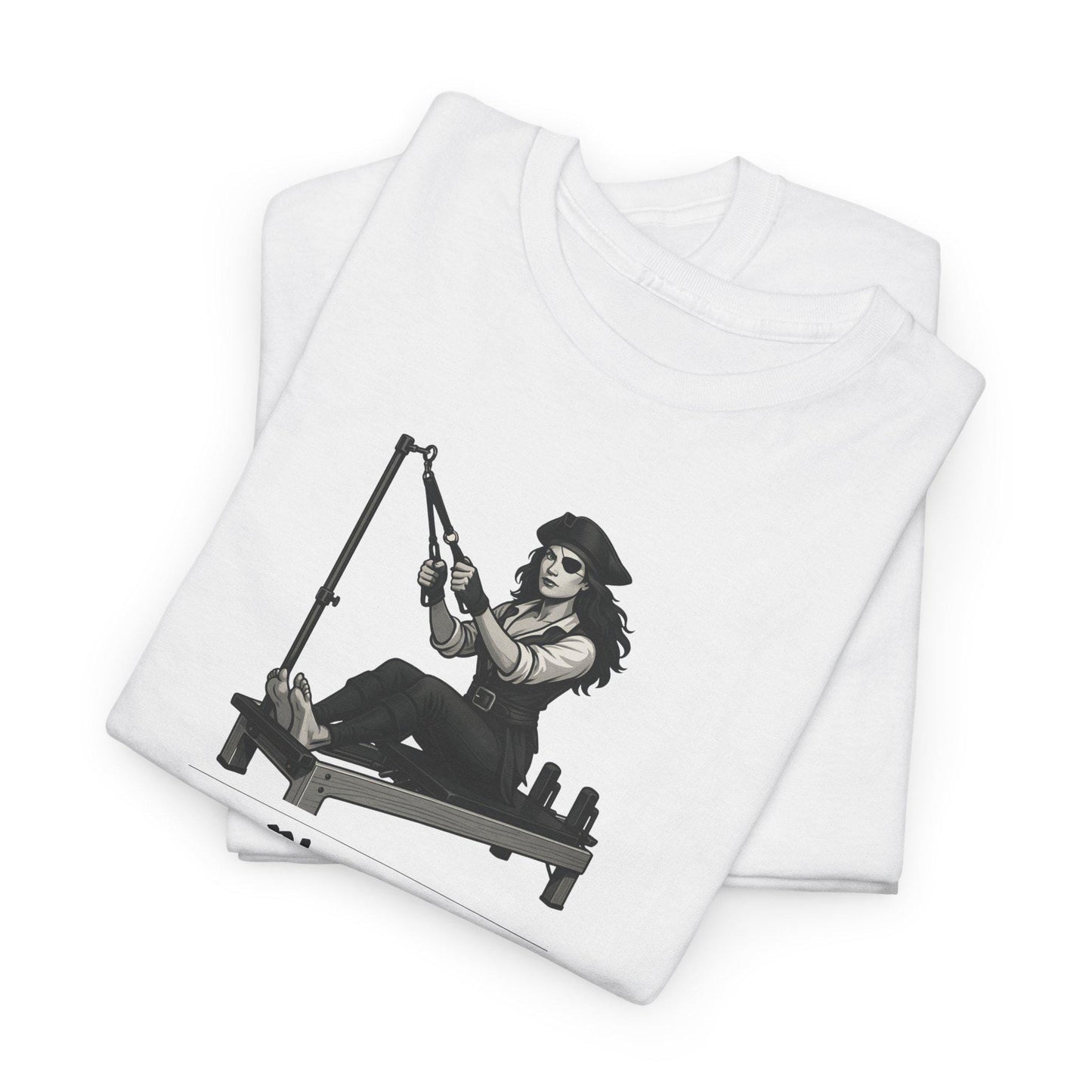 Pirates Pilates T-Shirt, Funny Pirate Workout Tee, Unisex Cotton Shirt for Pilates Fans, Halloween Gift, Fitness Pun Shirt for Adults