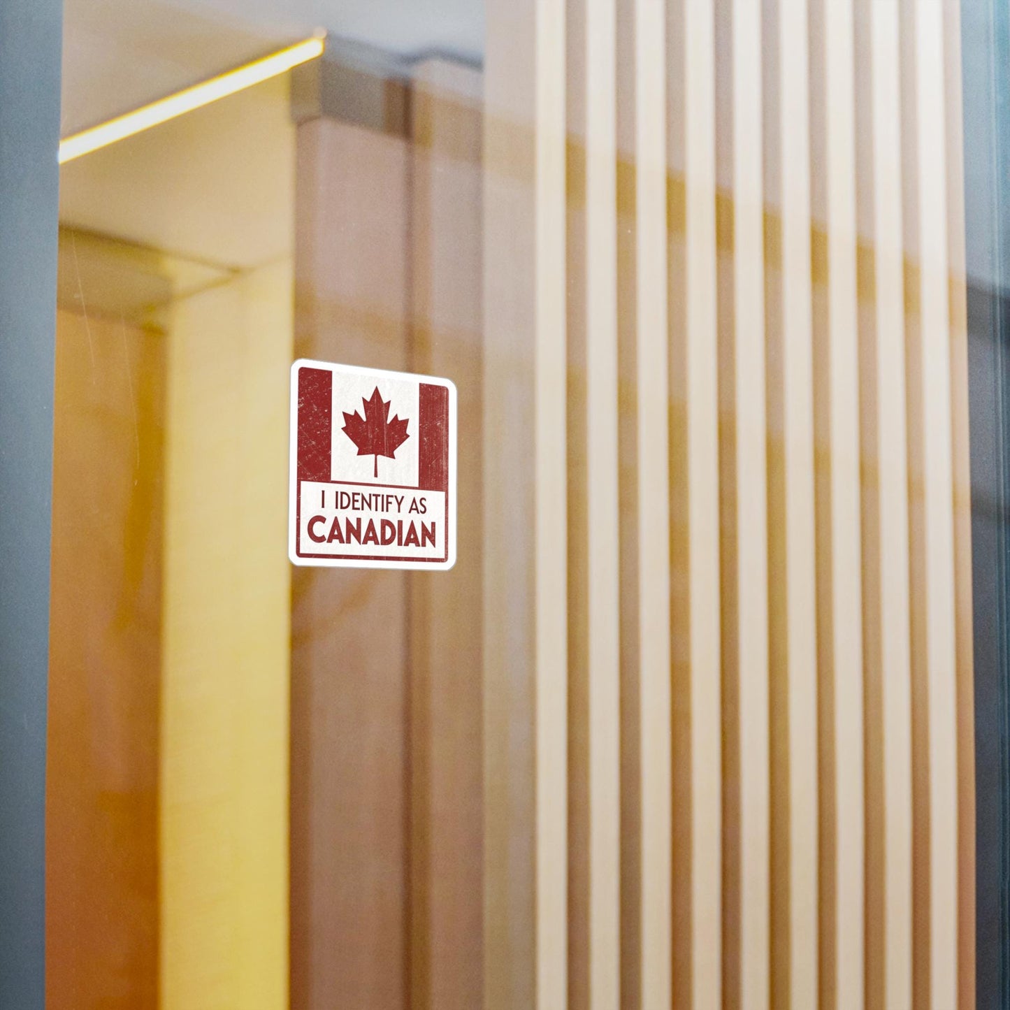 I Identify as Canadian Kiss-Cut Vinyl Decals, Cool Stickers for Canadians, Home Decor, Office Decor, Gift for Canada Day