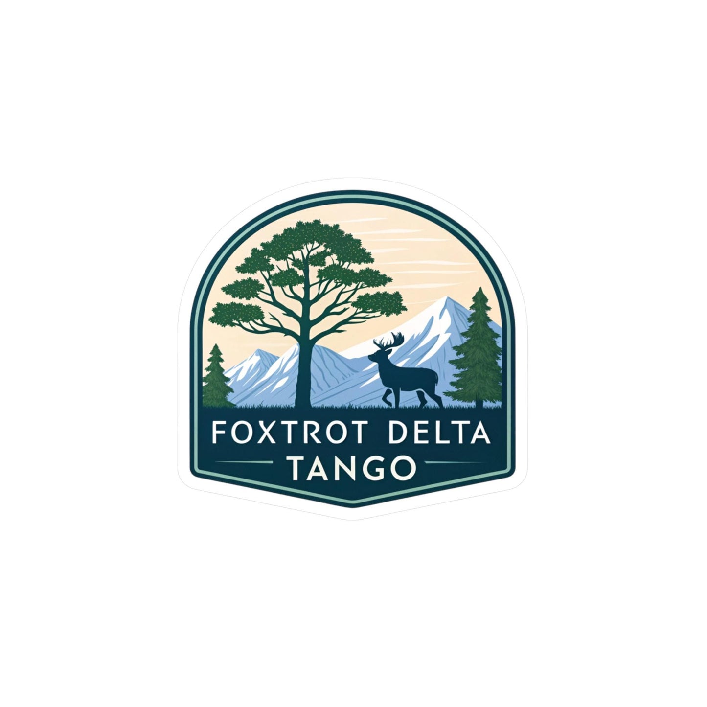 Foxtrot Delta Tango, Nature-Inspired Kiss-Cut Vinyl Decals, Great For Cars, Laptops, and Water Bottles