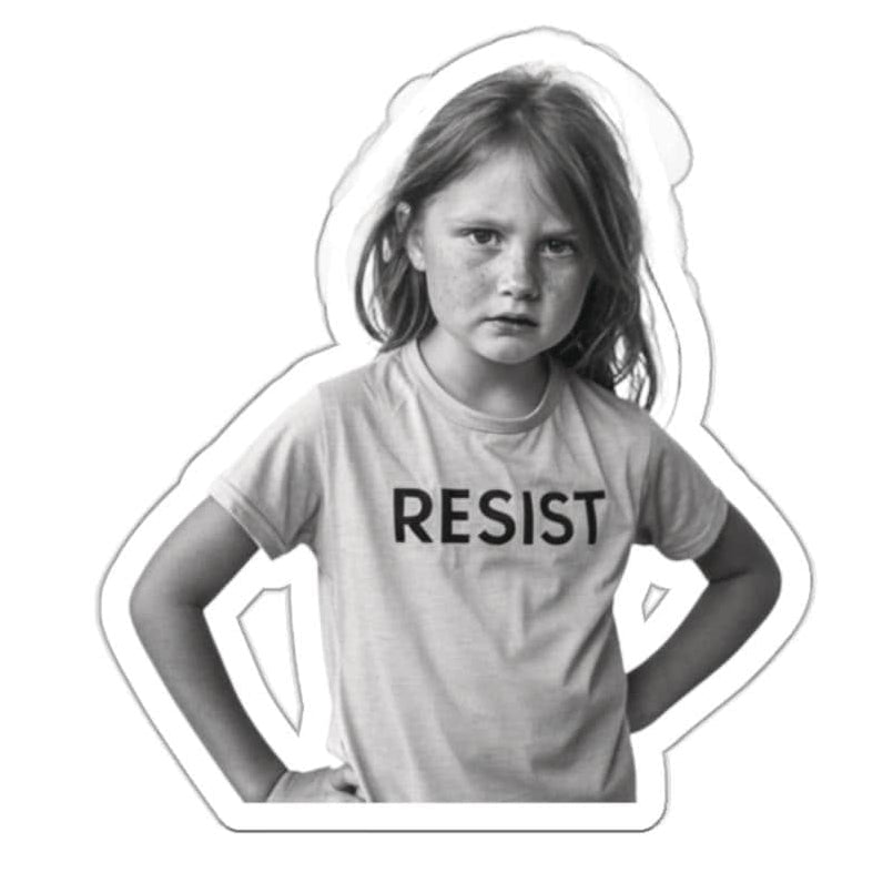 Empowering Die-Cut Stickers: RESIST Design for Motivational Vibes, Perfect for Laptops, Notebooks, and More