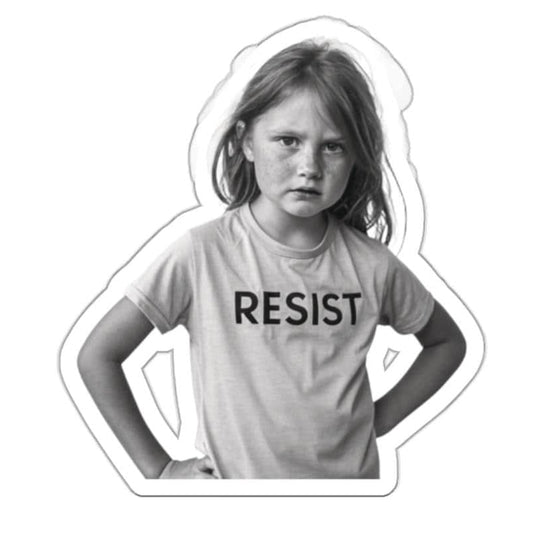 Empowering Die-Cut Stickers: RESIST Design for Motivational Vibes, Perfect for Laptops, Notebooks, and More