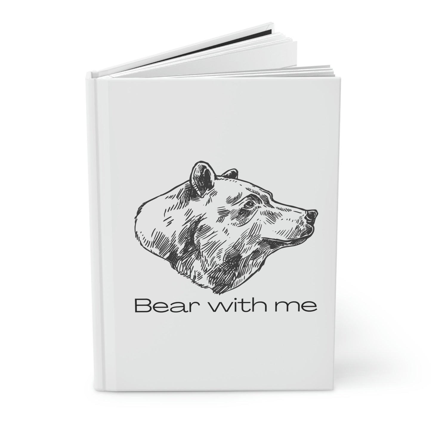 Bear With Me Hardcover Journal Matte Animal Design Wildlife Nature