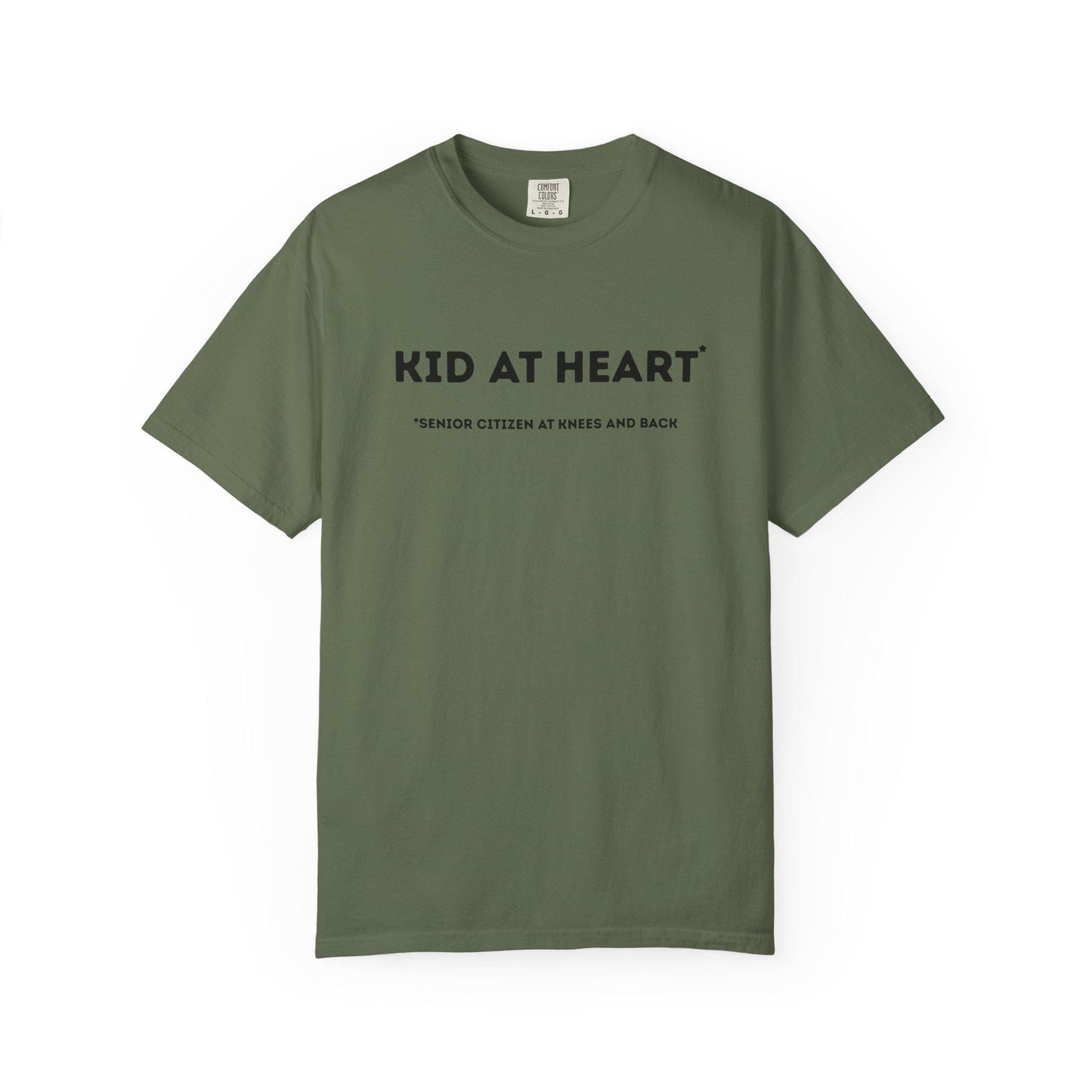 Kid at Heart Unisex Garment-Dyed T-Shirt, Casual Tee, Beachwear, Fun Summer Top, Gift for Adults, Everyday Wear