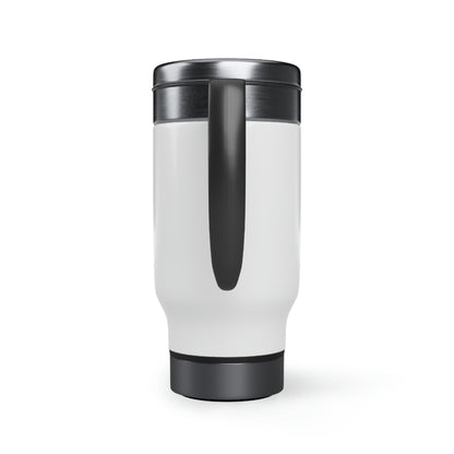 Be Brave Be Bold Bear Design Stainless Steel Travel Mug with Handle, 14oz
