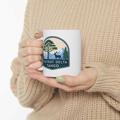 Foxtrot Delta Tango Mug - Nature-Inspired Ceramic Mug - Wildlife Coffee Cup