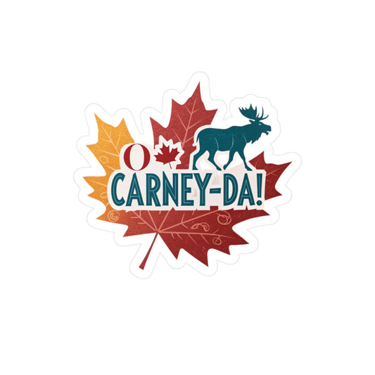 O Carney-da! Fun Canadian Kiss-Cut Vinyl Decals, Moose Designs for Car Stickers, Scrapbooking, Gifts, Canada Day Decor, Unique Vinyl Art