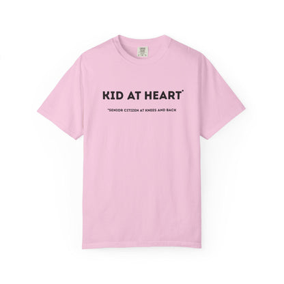 Kid at Heart Unisex Garment-Dyed T-Shirt, Casual Tee, Beachwear, Fun Summer Top, Gift for Adults, Everyday Wear