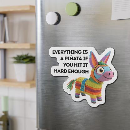 Playful Piñata Die-Cut Magnets, Fun Home Decor, Gift for Kids, Birthday Keepsake, Quirky Refrigerator Magnet