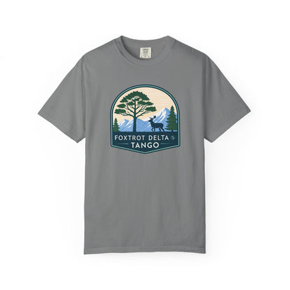 Foxtrot Delta Tango Nature T-Shirt, Unisex Hiking Tee, Adventure Shirt for Outdoorsy People, Forest Graphic Tee, Wilderness Camping Gift