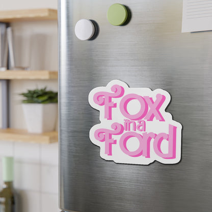 Playful Die-Cut Fox in A Ford Magnets for Cars, Fridges, Fun Decor, Perfect Gift, Home or Office, Cute Animal Lovers