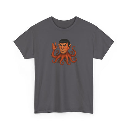 Spocktopus | Octopus Spock Unisex T-Shirt, Funny Nerd Tee, Geeky Apparel, Pop Culture Gift, Sci-Fi Fan Shirt