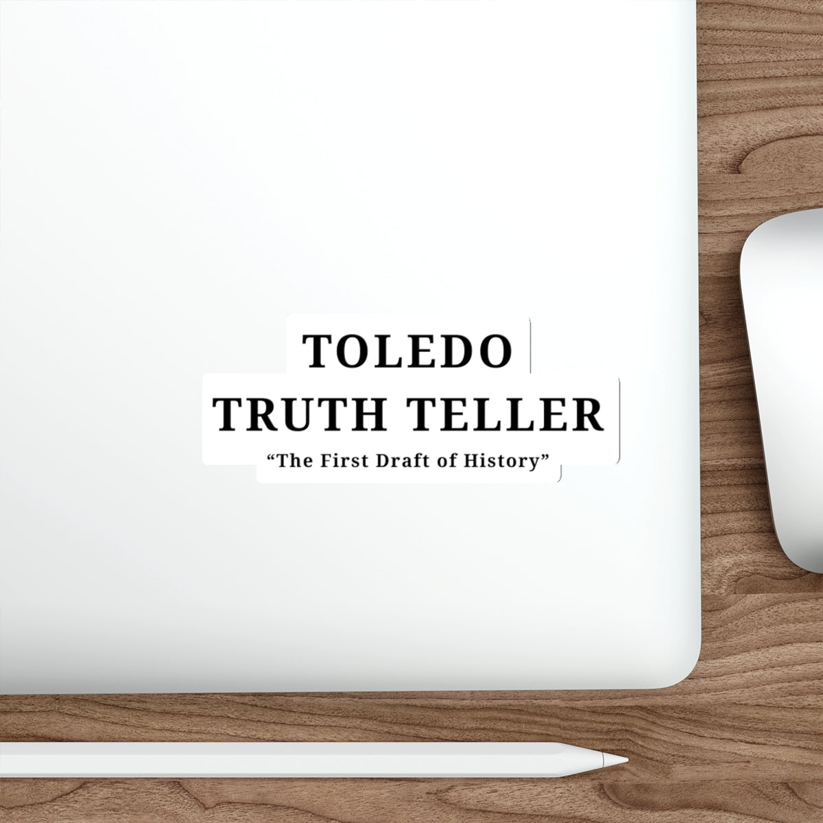 Toledo Truth Teller Die-Cut Stickers, Unique Laptop Decals, History-Themed Gifts, Retro Stickers for Journal, Cool Automotive Stickers