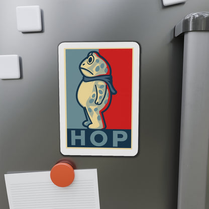 Portland Frog "Hop" Die-Cut Magnet | Obama Inspired Die-Cut Frog Magnets for Refrigerator Art, Vehicle Magnet