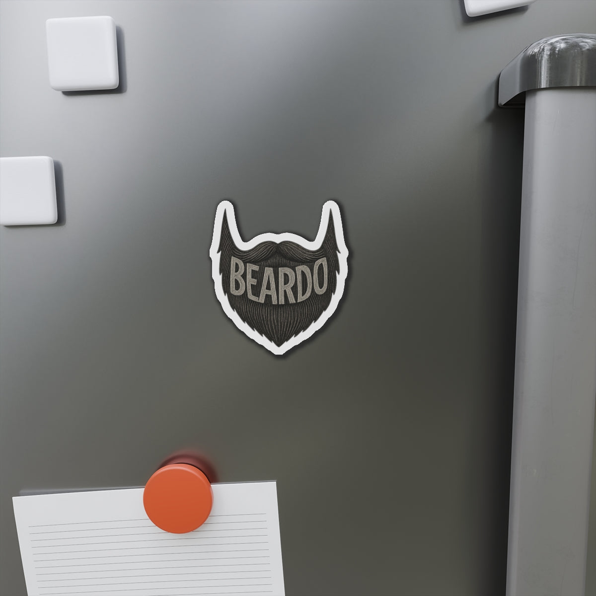 Beardo Beard-Themed Die-Cut Magnet, Fun Décor for Bearded Friends, Great Gift for Father's Day, Hipster Home Accents, Kitchen, Office
