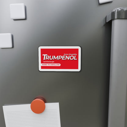Tylenol Parody Political Humor Die-Cut Magnets, Fun Refrigerator Decor, Gift for Friends, Quirky Kitchen Accessories, Trendy Home Decor