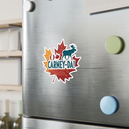 O Carney-da! Fun Canadian Kiss-Cut Vinyl Decals, Moose Designs for Car Stickers, Scrapbooking, Gifts, Canada Day Decor, Unique Vinyl Art