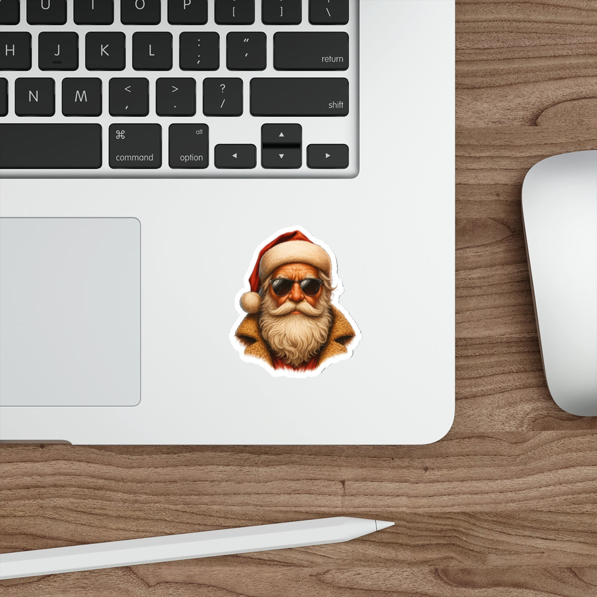 Cool Santa Die-Cut Sticker | Retro Sunglasses Holiday Sticker | Santa Sticker | Christmas Decor | Laptop Decal