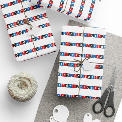 FDT Design Wrapping Paper | Foxtrot Delta Tango | Anti Trump Design | Alternative Gift Wrap