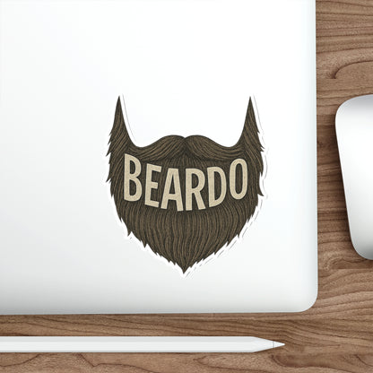 Beardo Die-Cut Stickers for Bearded Individuals, Laptop Decor, Barbershop Decor, Gifting for Fathers Day, Beard Enthusiasts