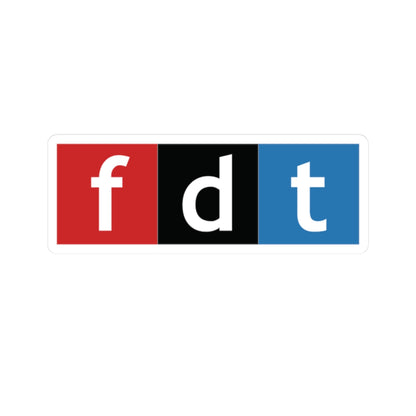 NPR Parody Logo Sticker - FDT - Stylish Kiss-Cut Stickers for Personalization, Laptop Decor, Scrapbooking, Gift Ideas, Home Office