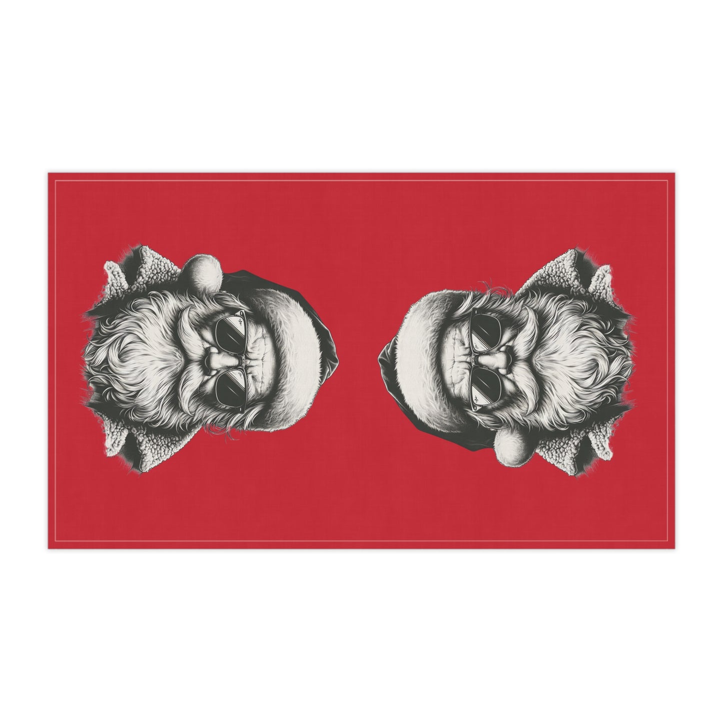 Cool Santa Tea Towels for Holiday Kitchen Decor, Christmas Gifts for Him, Fun Dish Towels, Festive Home Accessories, Unique Cooking Gifts