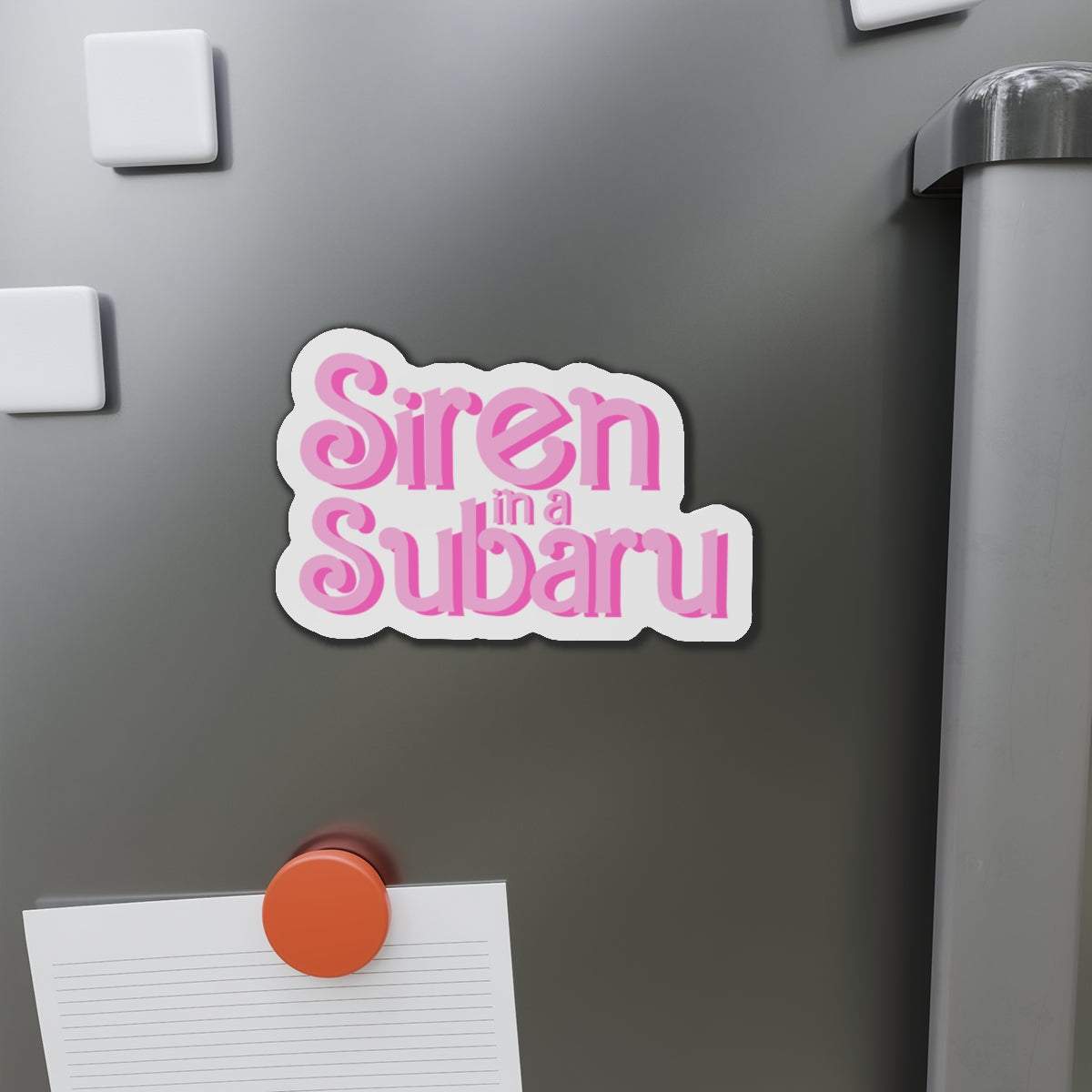 Siren in a Subaru Die-Cut Magnet - Fun Car Enthusiast Décor, Unique Gift for Subaru Lovers, Quirky Refrigerator Magnet, Auto [...]