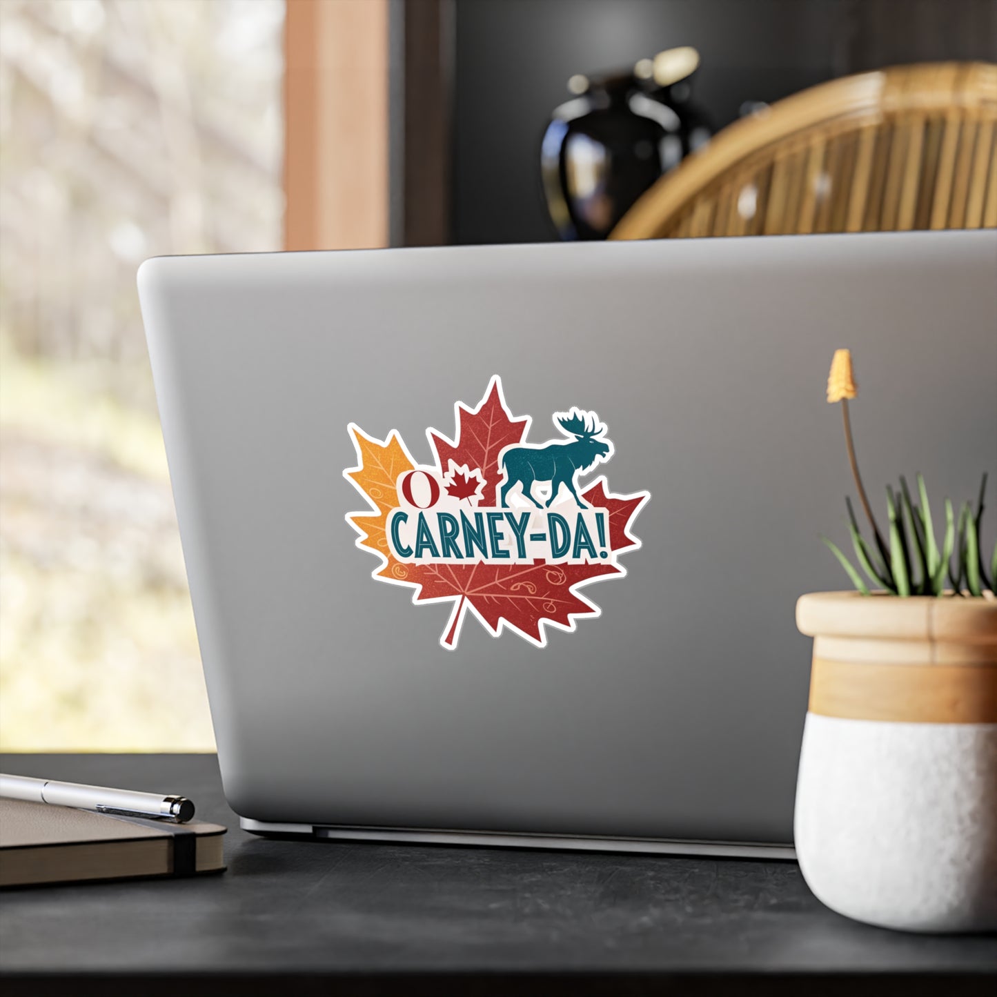 O Carney-da! Fun Canadian Kiss-Cut Vinyl Decals, Moose Designs for Car Stickers, Scrapbooking, Gifts, Canada Day Decor, Unique Vinyl Art