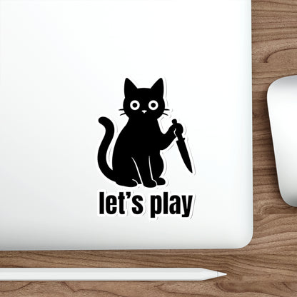 Playful Cat Die-Cut Stickers - Fun for Laptops, Water Bottles, Journals, Kids' Parties, October Celebrations, Cat Lovers