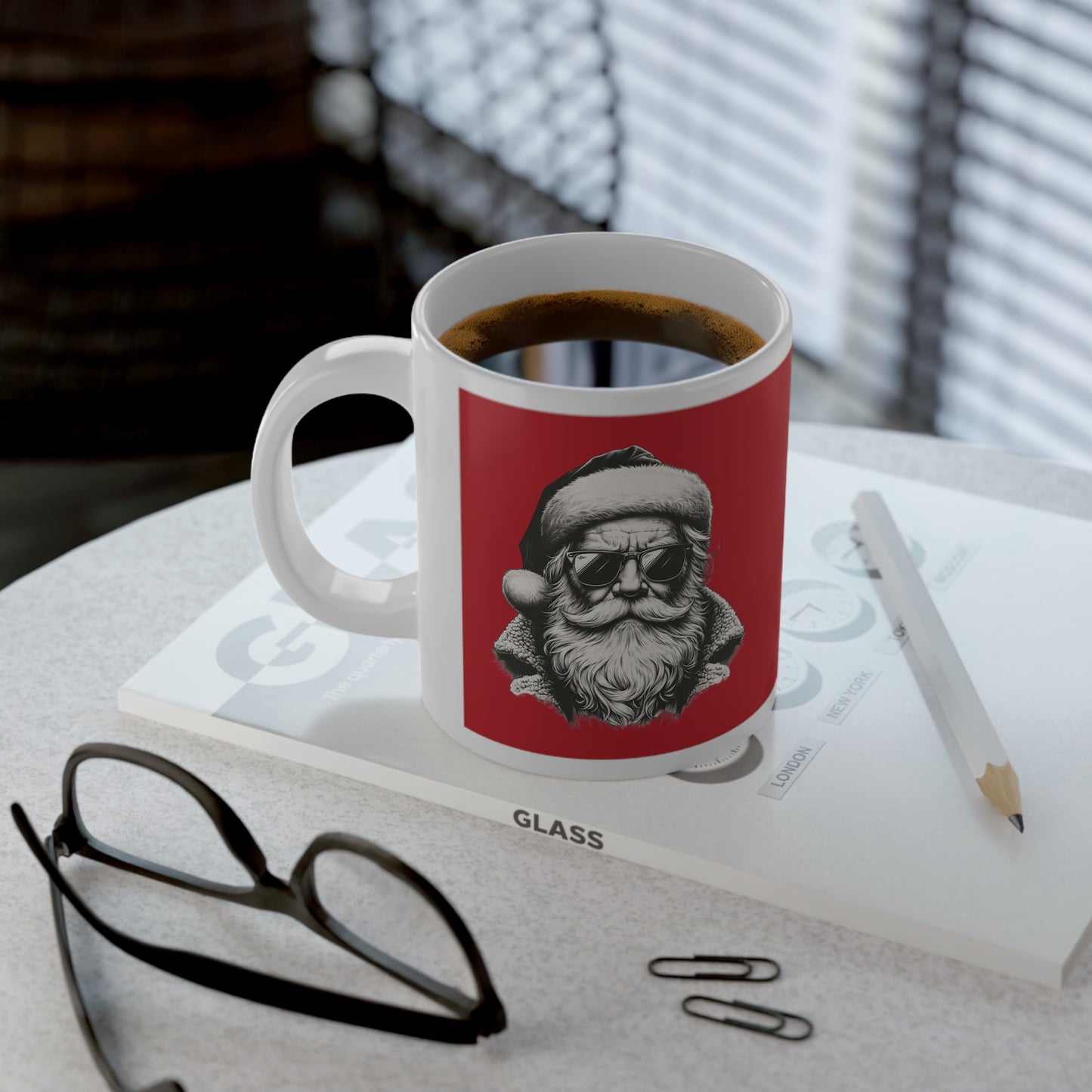 Large Santa Mug! Fun Holiday Gift, Christmas Coffee Cup, Unique Mug for Parties, Kitchen Decor, Animal Lover's Mug