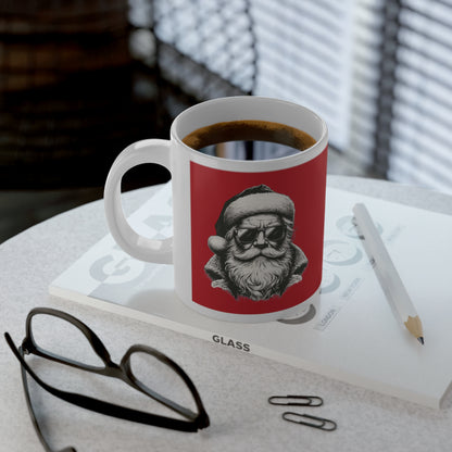 Large Santa Mug! Fun Holiday Gift, Christmas Coffee Cup, Unique Mug for Parties, Kitchen Decor, Animal Lover's Mug