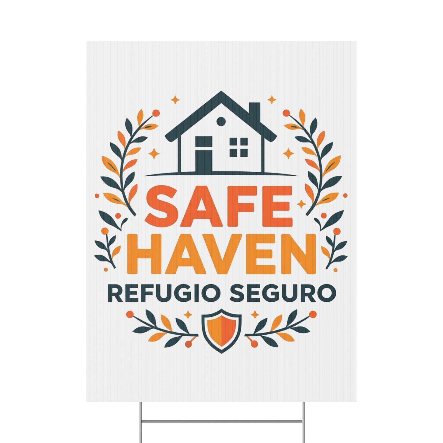 Safe Haven Yard Sign | Anti I.C.E | Refugio Seguro | Chinga La Migra | Decorative Lawn Sign, Home Safety Sign