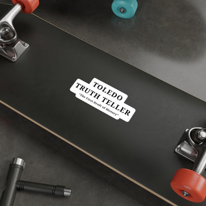 Toledo Truth Teller Die-Cut Stickers, Unique Laptop Decals, History-Themed Gifts, Retro Stickers for Journal, Cool Automotive Stickers