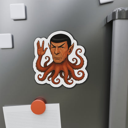 Spocktopus | Unique Octopus Vulcan Die-Cut Magnets for Nerdy Decor, Geek Gift, Home Office Decoration, Science Fiction Collectible